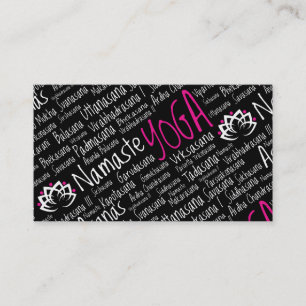 Carte De Visite Centre de yoga/affaires/professeur élégants de