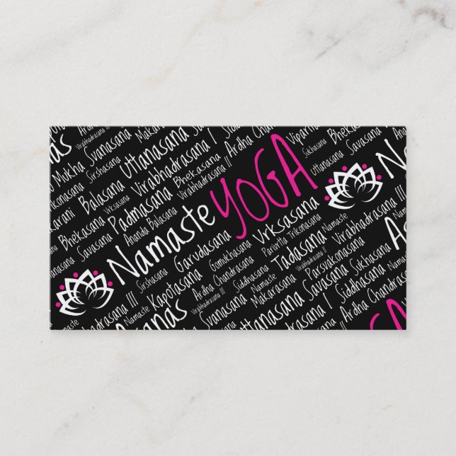 Carte De Visite Centre de yoga/affaires/professeur élégants de (Devant)