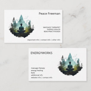 Carte De Visite Centre Intérieur   Méditation en Forêt
