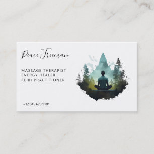 Carte De Visite Centre Intérieur Méditation en Forêt