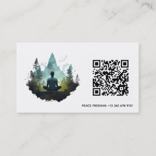 Carte De Visite Centre Intérieur Méditation en Forêt