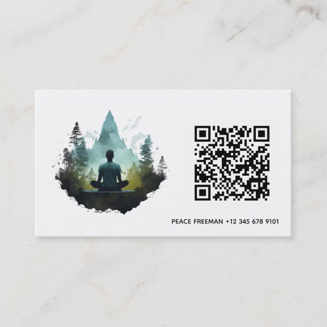 Carte De Visite Centre Intérieur | Méditation en Forêt (Devant)