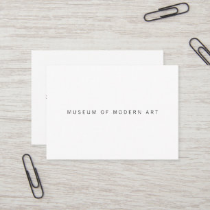 Carte De Visite Centre minimaliste du musée avant et arrière deu