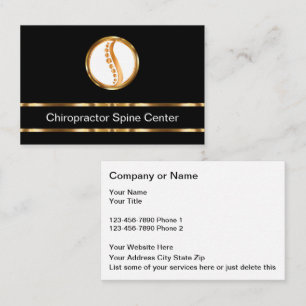 Carte De Visite Centre Spine Chiropractor Classé