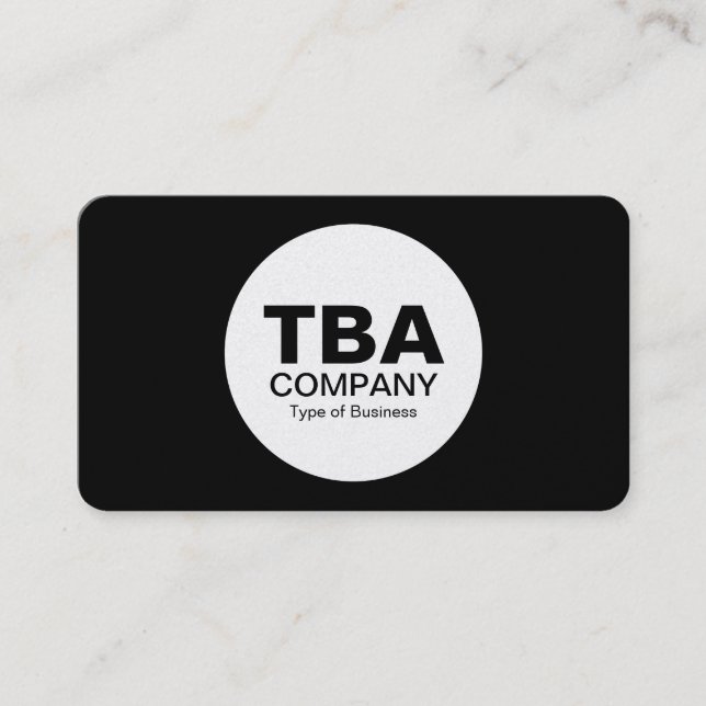 Carte De Visite Cercle (Alt Version) - Noir (Gold Round Corner) (Devant)