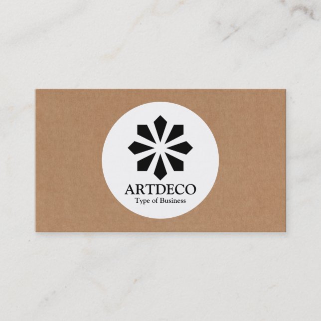 Carte De Visite Cercle - Art Déco - Carton (Devant)