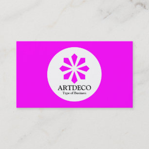 Carte De Visite Cercle - Art déco - Magenta