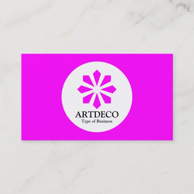 Carte De Visite Cercle - Art déco - Magenta (Devant)