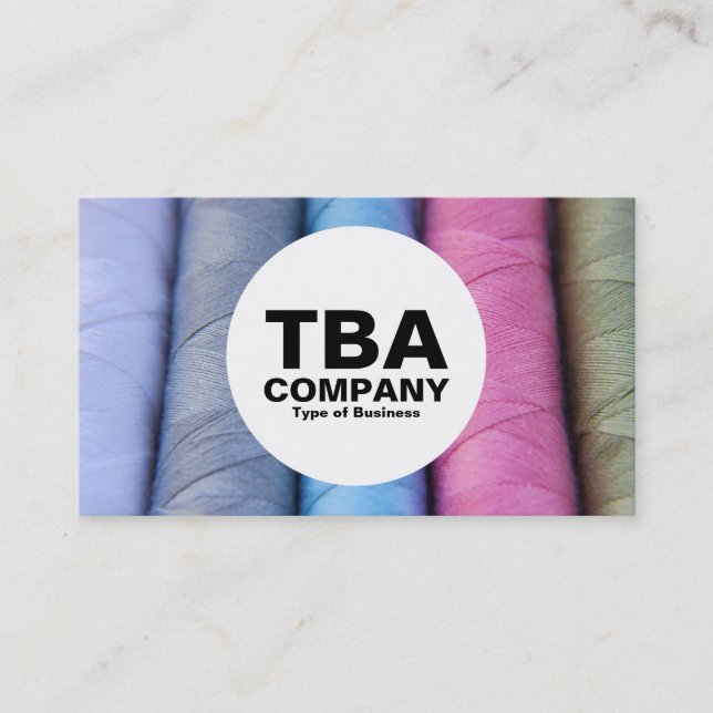 Carte De Visite Cercle - bobines de coton (Devant)