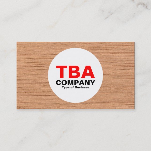 Carte De Visite Cercle - Bois 04 (Devant)