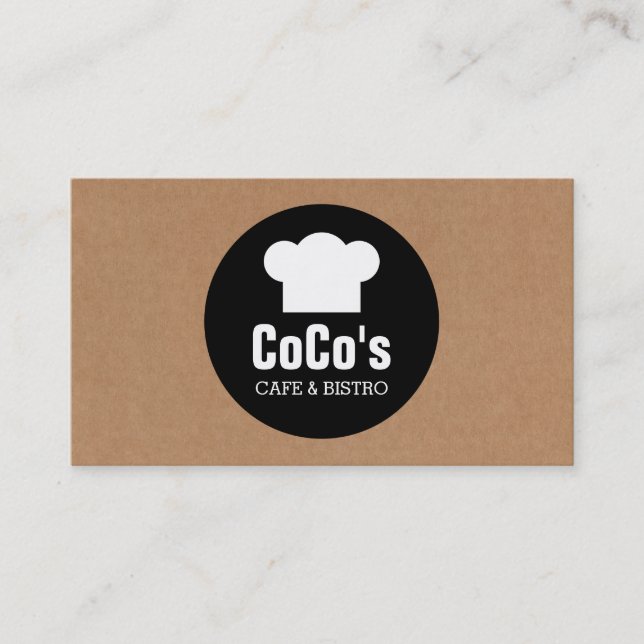 Carte De Visite Cercle Casquette du chef - Boîte en carton (Devant)