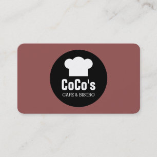 Carte De Visite Cercle Casquette du chef - Rouge foncé 955251