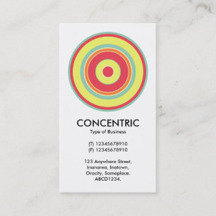 Carte De Visite Cercle Concentrique Coloré 01