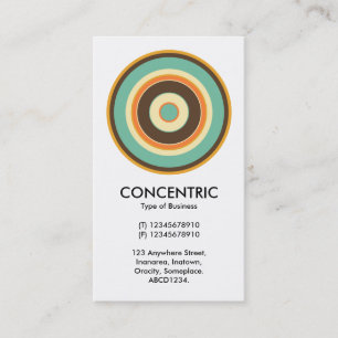 Carte De Visite Cercle Concentrique Coloré 02