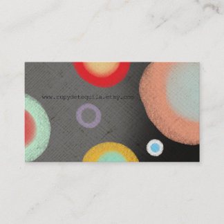 Carte De Visite Cercle de craie grasse Art aquarelle abstrait