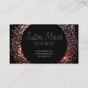 Carte De Visite Cercle de Parties scintillant rose