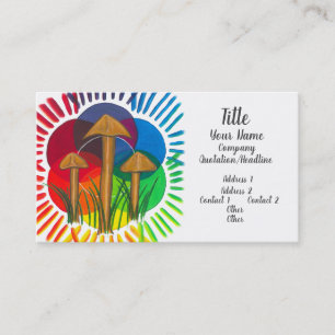 Carte De Visite Cercle des champignons - Peinture acrylique