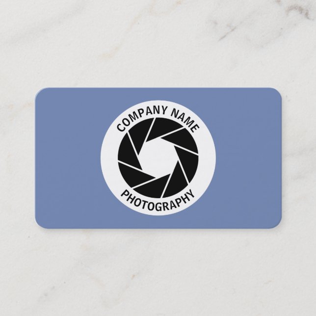 Carte De Visite Cercle d'ouverture - gris bleu (Devant)