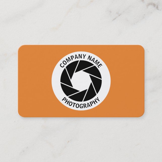Carte De Visite Cercle d'ouverture - orange (Devant)