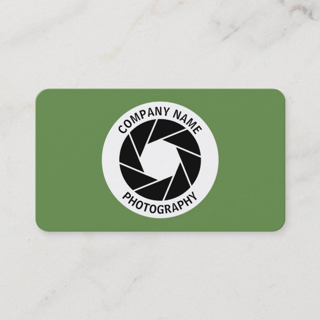 Carte De Visite Cercle d'ouverture - Vert mousse (Devant)