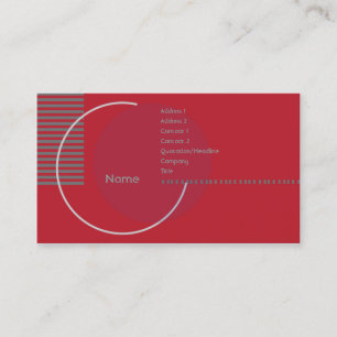 Carte De Visite Cercle géométrique rouge - affaires