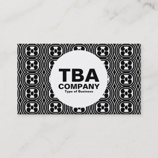 Carte De Visite Cercle - Motif Abstrait (Devant)