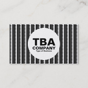 Carte De Visite Cercle - Motif aztèque - Noir sur Blanc (Or)