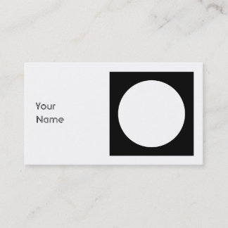 Carte De Visite Cercle noir et blanc, conception géométrique simpl