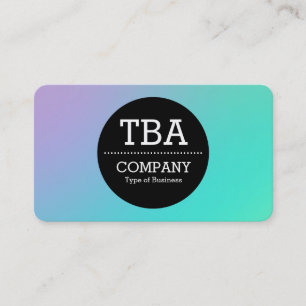 Carte De Visite Cercle noir v2 - Dégradé doux