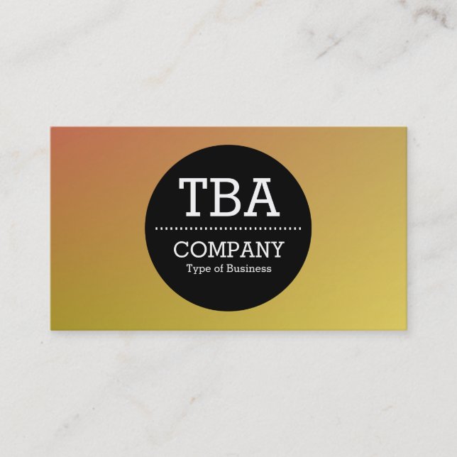 Carte De Visite Cercle noir v2 - Transition couleur 02 (Devant)