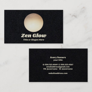 Carte De Visite Cercle Or moderne Noir