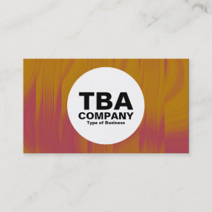 Carte De Visite Cercle - Orange Abstrait