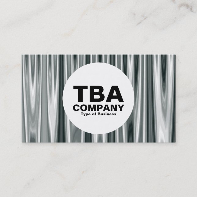 Carte De Visite Cercle - Rideaux en argent 01 (Devant)