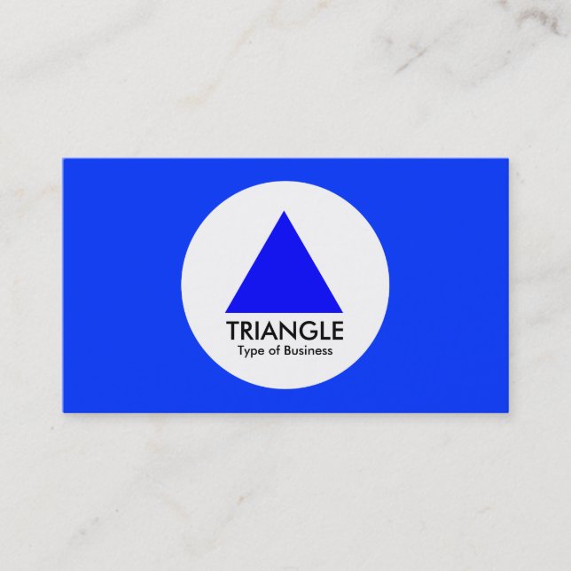 Carte De Visite Cercle - Triangle - Bleu (Devant)