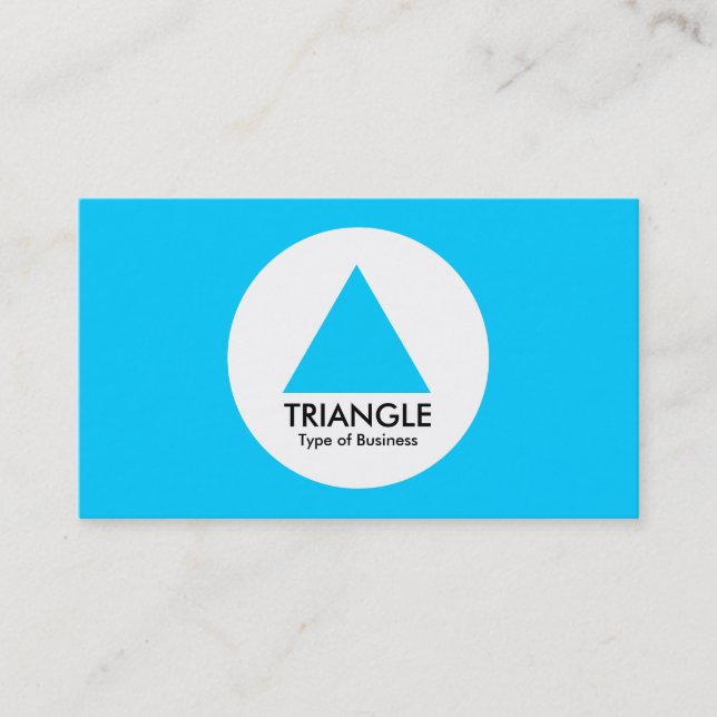 Carte De Visite Cercle - triangle - bleu de ciel (Devant)