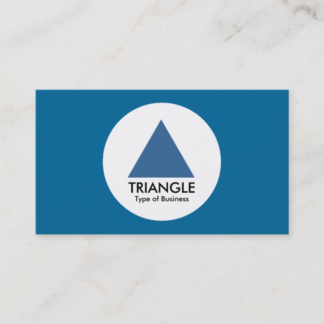 Carte De Visite Cercle - Triangle - bleu désert (Devant)