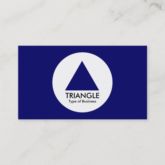 Carte De Visite Cercle - Triangle - Bleu marin profond (Devant)