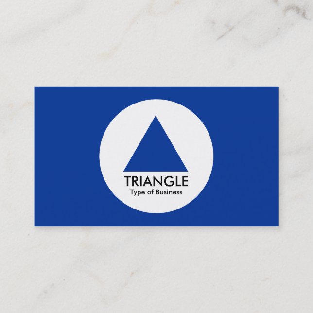 Carte De Visite Cercle - Triangle - bleu marine (Devant)
