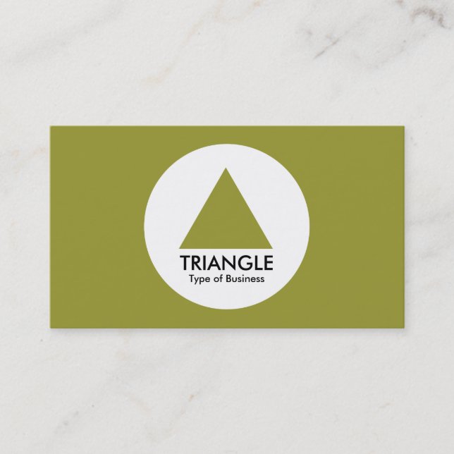 Carte De Visite Cercle - Triangle - Olive (Devant)