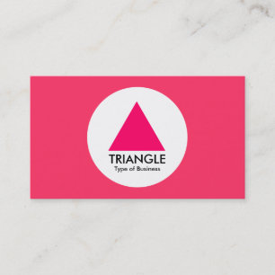 Carte De Visite Cercle - Triangle - Rouge néon