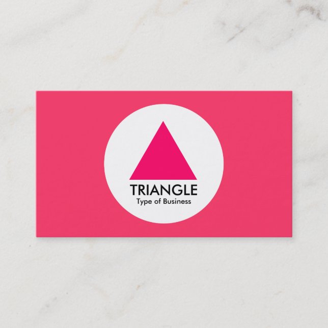 Carte De Visite Cercle - Triangle - Rouge néon (Devant)
