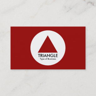 Carte De Visite Cercle - triangle - rouge rouge
