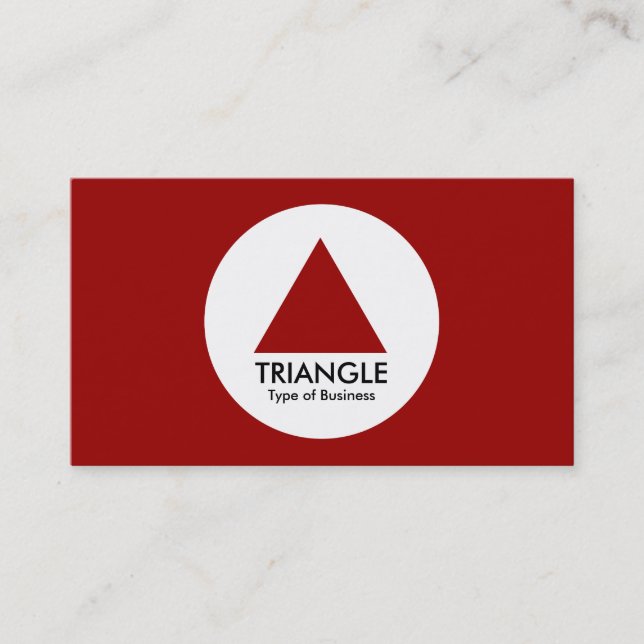 Carte De Visite Cercle - Triangle - Rouge rubis (Devant)