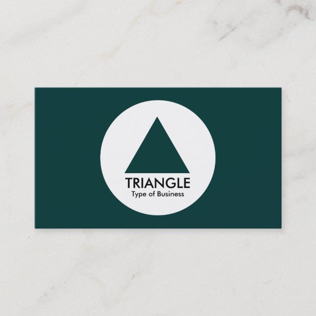 Carte De Visite Cercle - Triangle - Vert foncé (Devant)