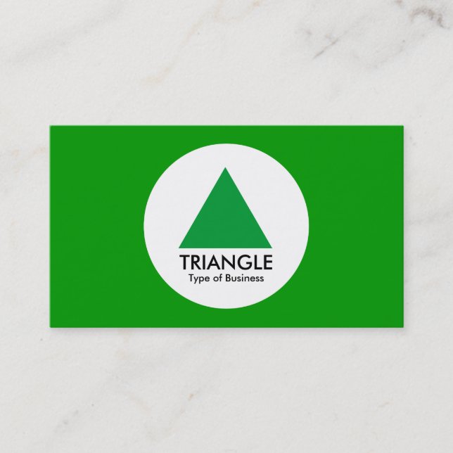 Carte De Visite Cercle - Triangle - Vert herbe (Devant)