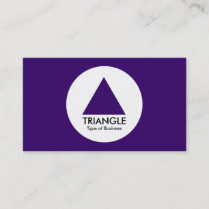 Carte De Visite Cercle - Triangle - Violet profond