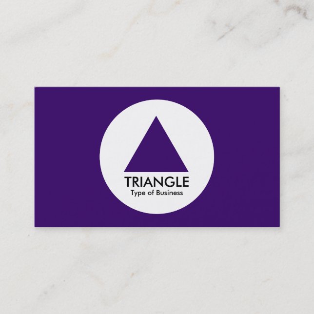 Carte De Visite Cercle - Triangle - Violet profond (Devant)