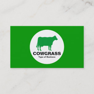 Carte De Visite Cercle - Vache - Vert herbe