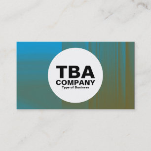 Carte De Visite Cercle - Verre bleu et orange