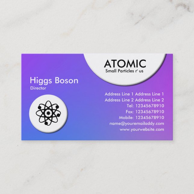 Carte De Visite Cercles atomiques - Dégradants souples (Devant)